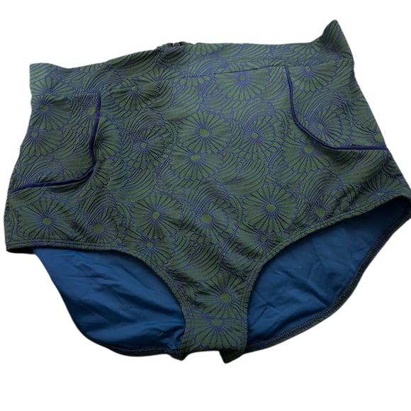 New Free People Seea Georgia High-Waisted Surf Bottoms XL back zip floral - Picture 4 of 5